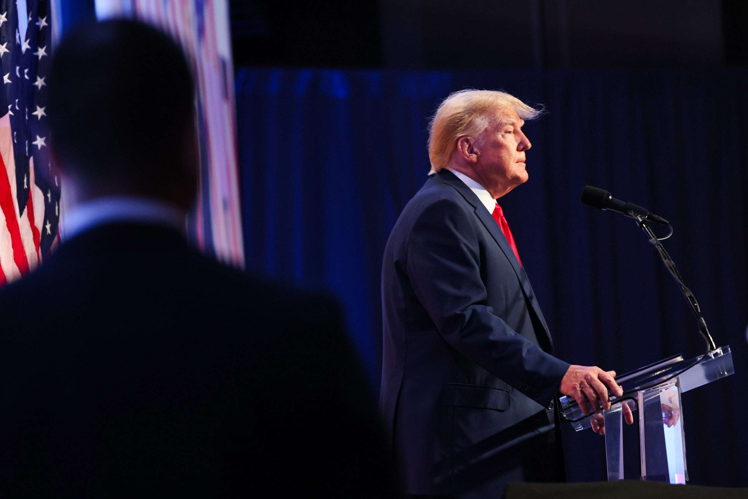 image for Trump's Motorcade Heckled at Moms for Liberty Event: 'Traitor'
