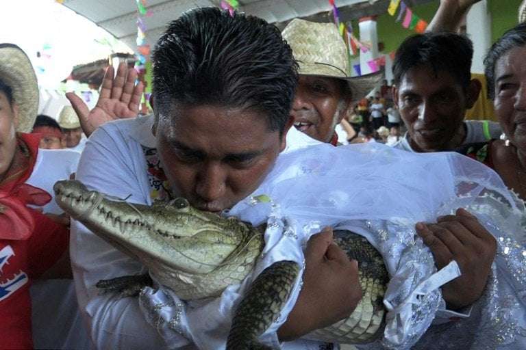 image for Mexican mayor weds a reptile -- and couldn't be happier!
