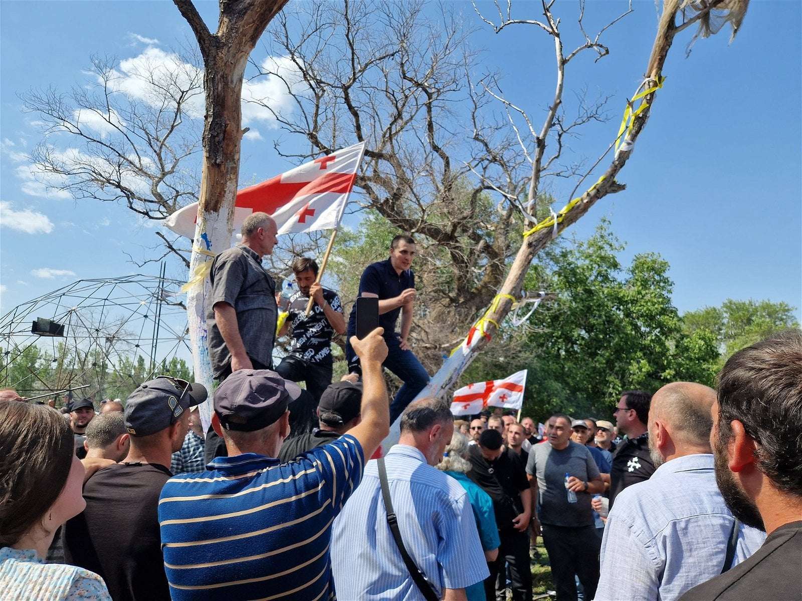 image for Police Stands by as Far-Right Groups Attack Tbilisi Pride Festival