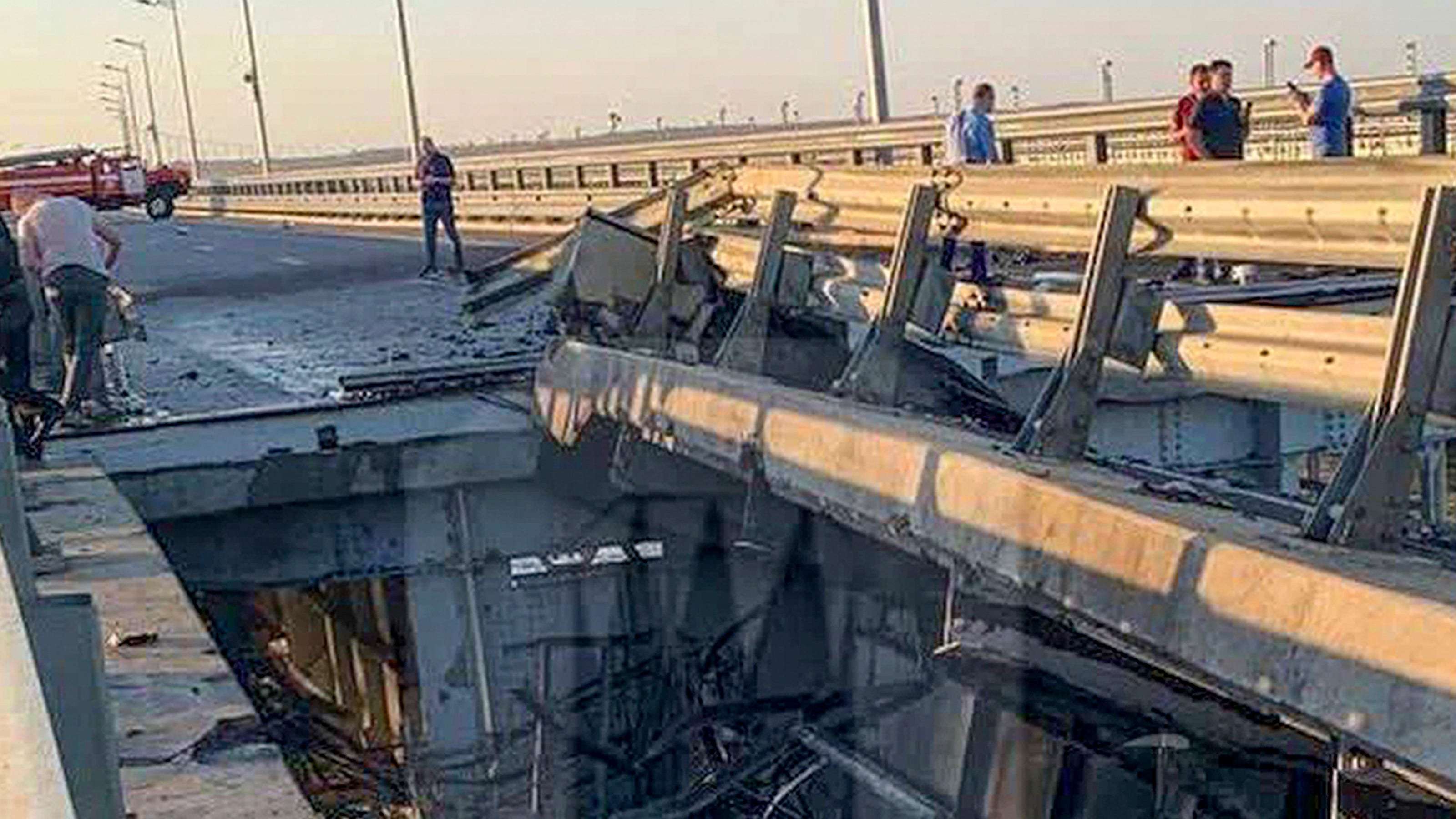 image for Russian official calls for 'quite inhumane' retaliation after Crimean bridge blast: Live updates