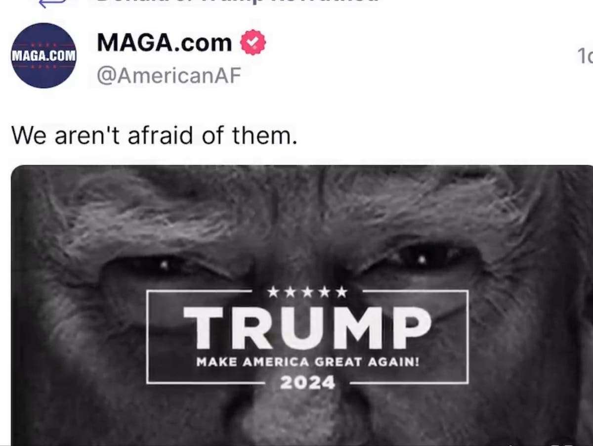 image for Trump shares sinister new video issuing apocalyptic threat to anyone who ‘f***s around with us’