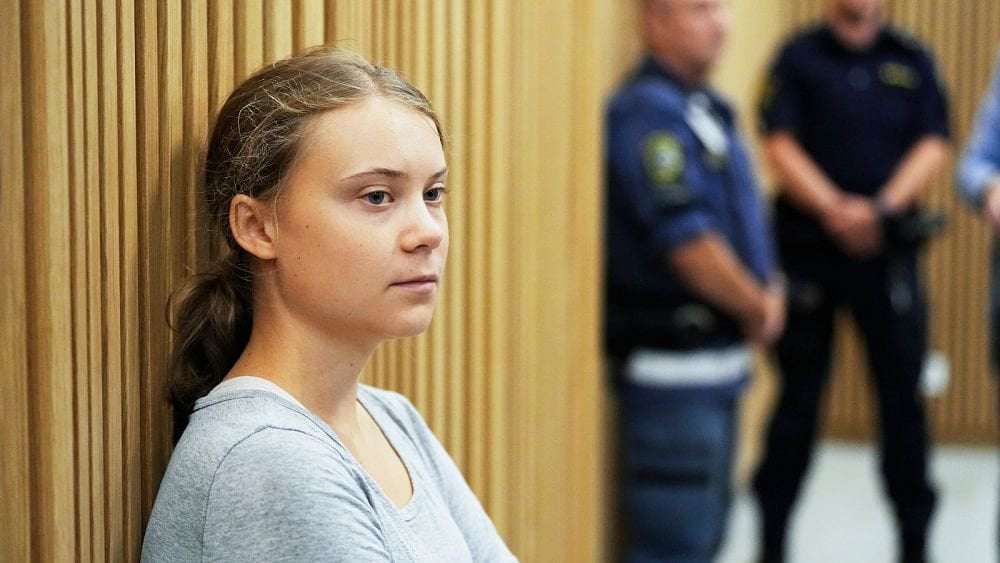 image for Greta Thunberg found guilty of failing to obey police at climate protest