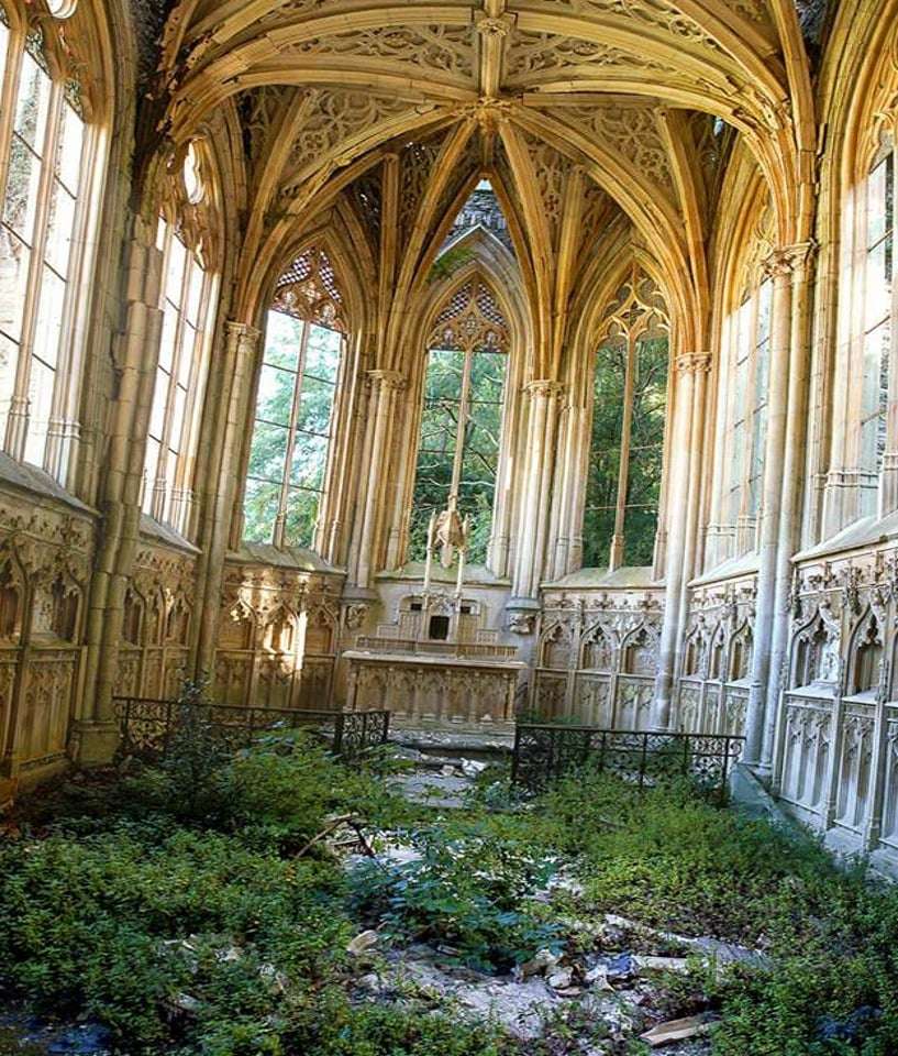 image showing An abandoned church in France.