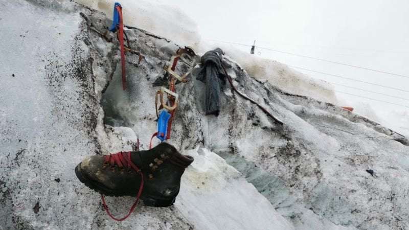 image for Melting ice reveals remains of climber lost on glacier 37 years ago