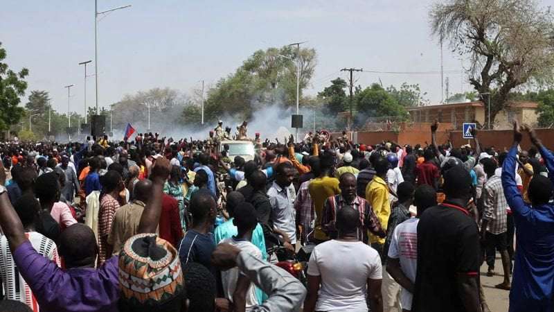 image for Protesters descend on French Embassy in Niger shouting 'long live Putin'