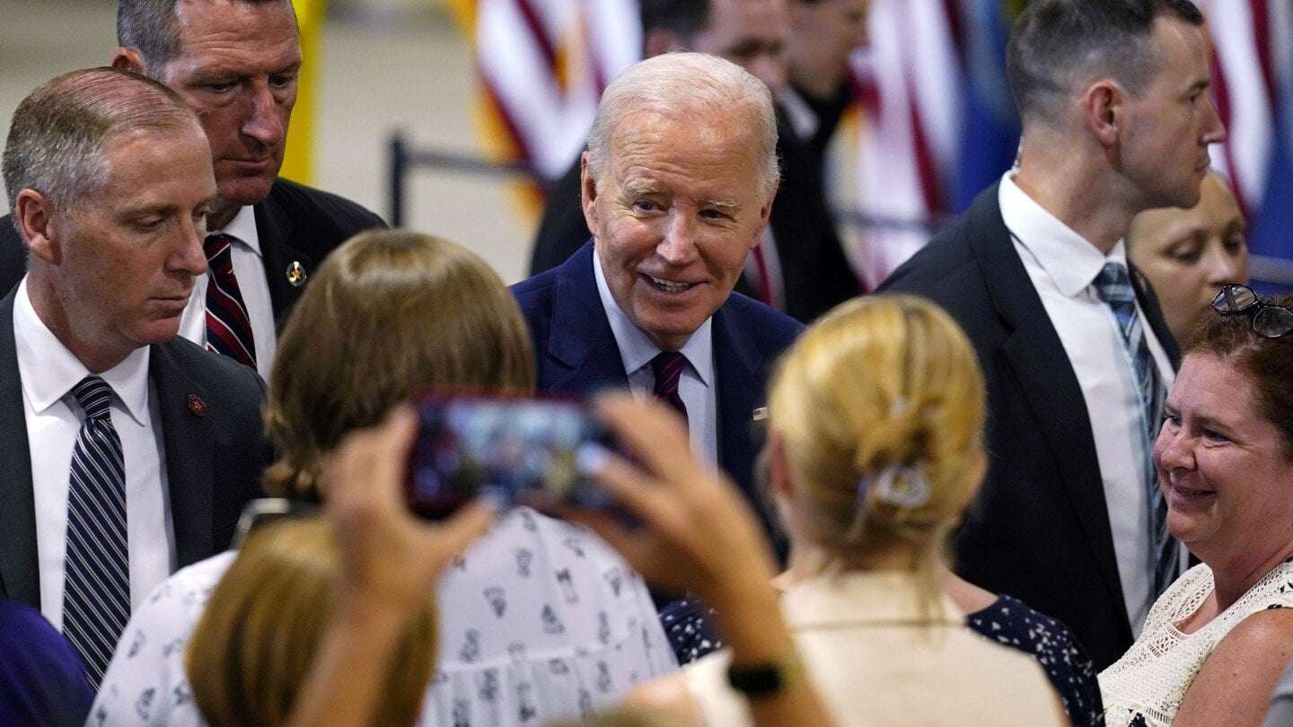 image for Biden jokes that Republicans may impeach him because inflation is starting to cool down