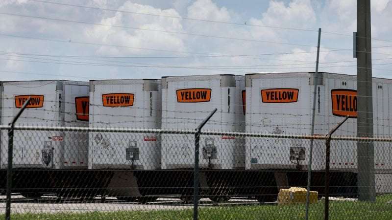 image for 99-year-old trucking company Yellow shuts down, putting 30,000 out of work
