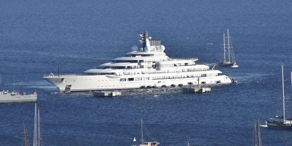 image for A $700 million superyacht linked to Putin was seized in Italy last year. It's being treated to a refurb while it waits, and authorities won't say who's paying for it.