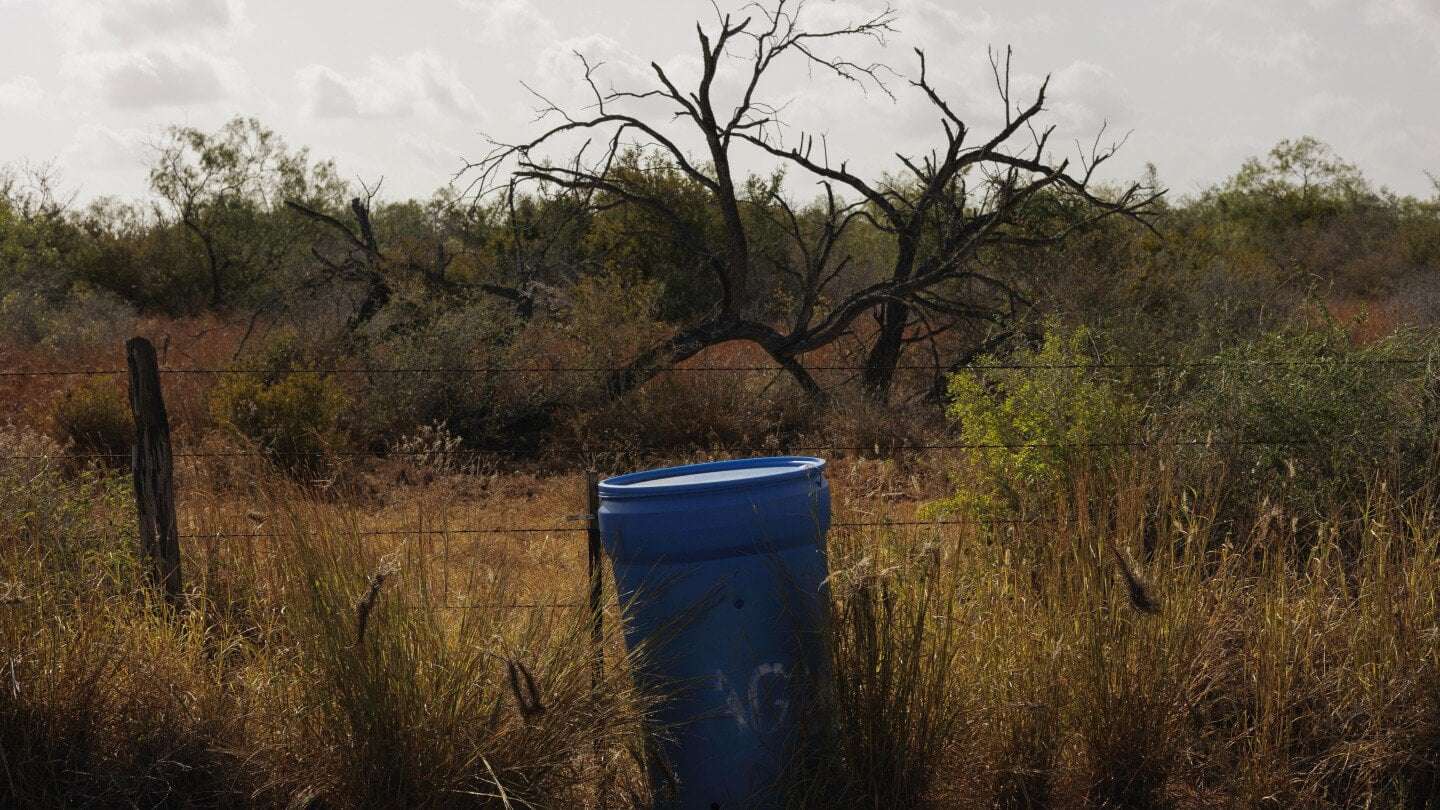 image for Barrels of drinking water for migrants walking through Texas have disappeared