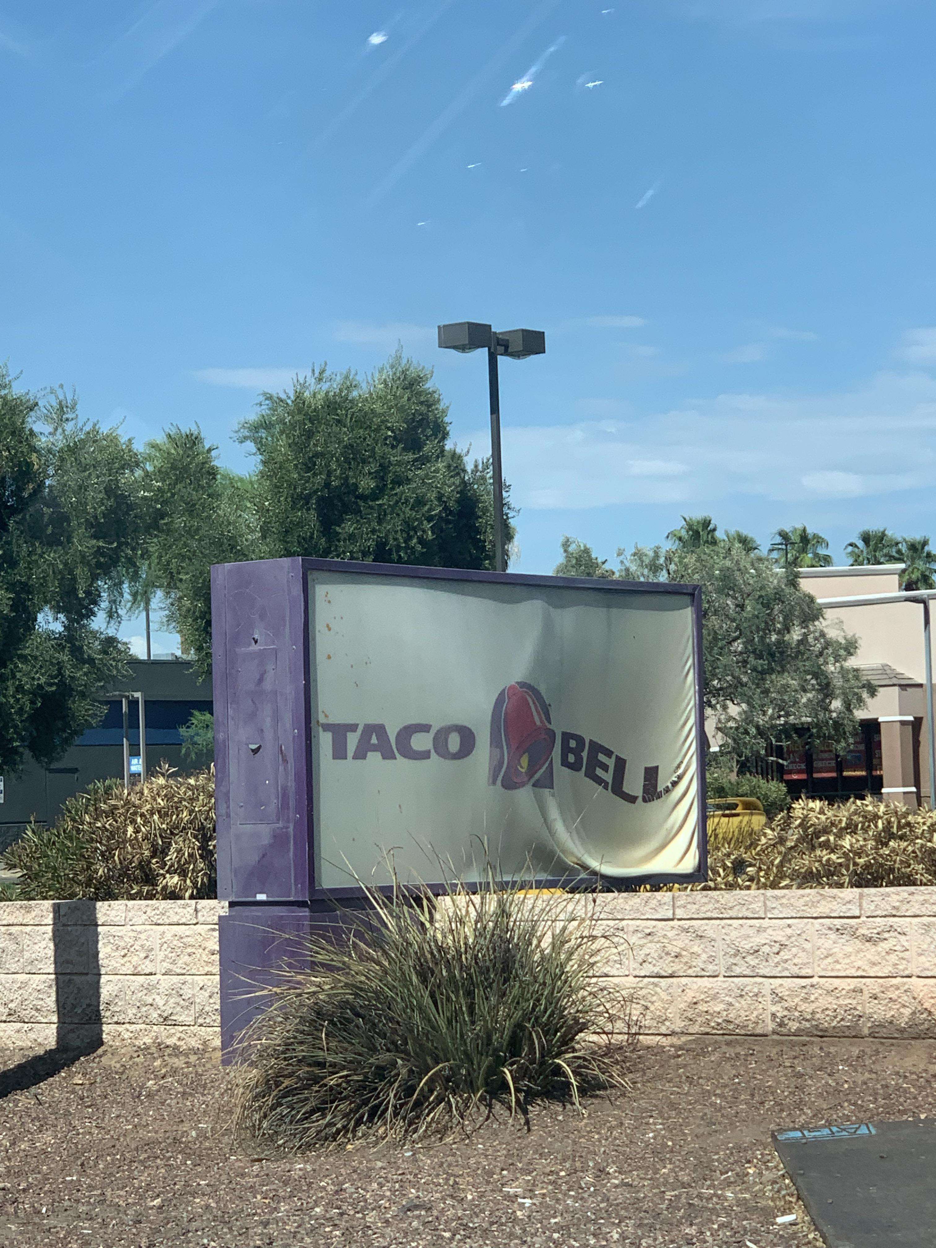image showing Taco Bell sign melting in Phoenix, AZ