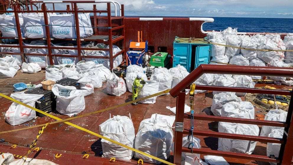 image for Ocean cleanup group removes record 25,000 pounds of trash from Great Pacific Garbage Patch in one extraction