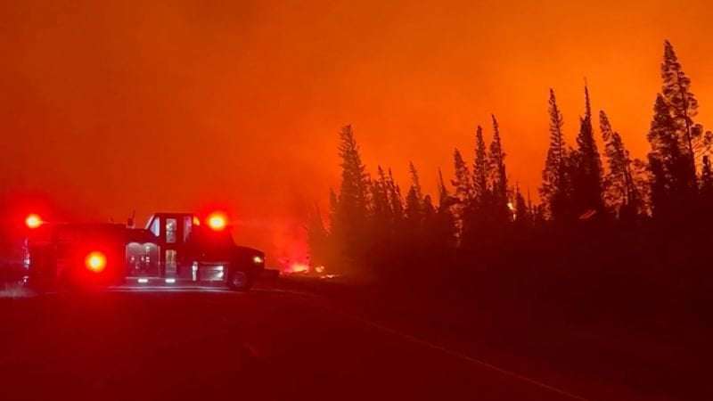 image for Yellowknife, Northwest Territories: The entire capital city has been ordered to evacuate as hundreds of wildfires scorch the region, officials say