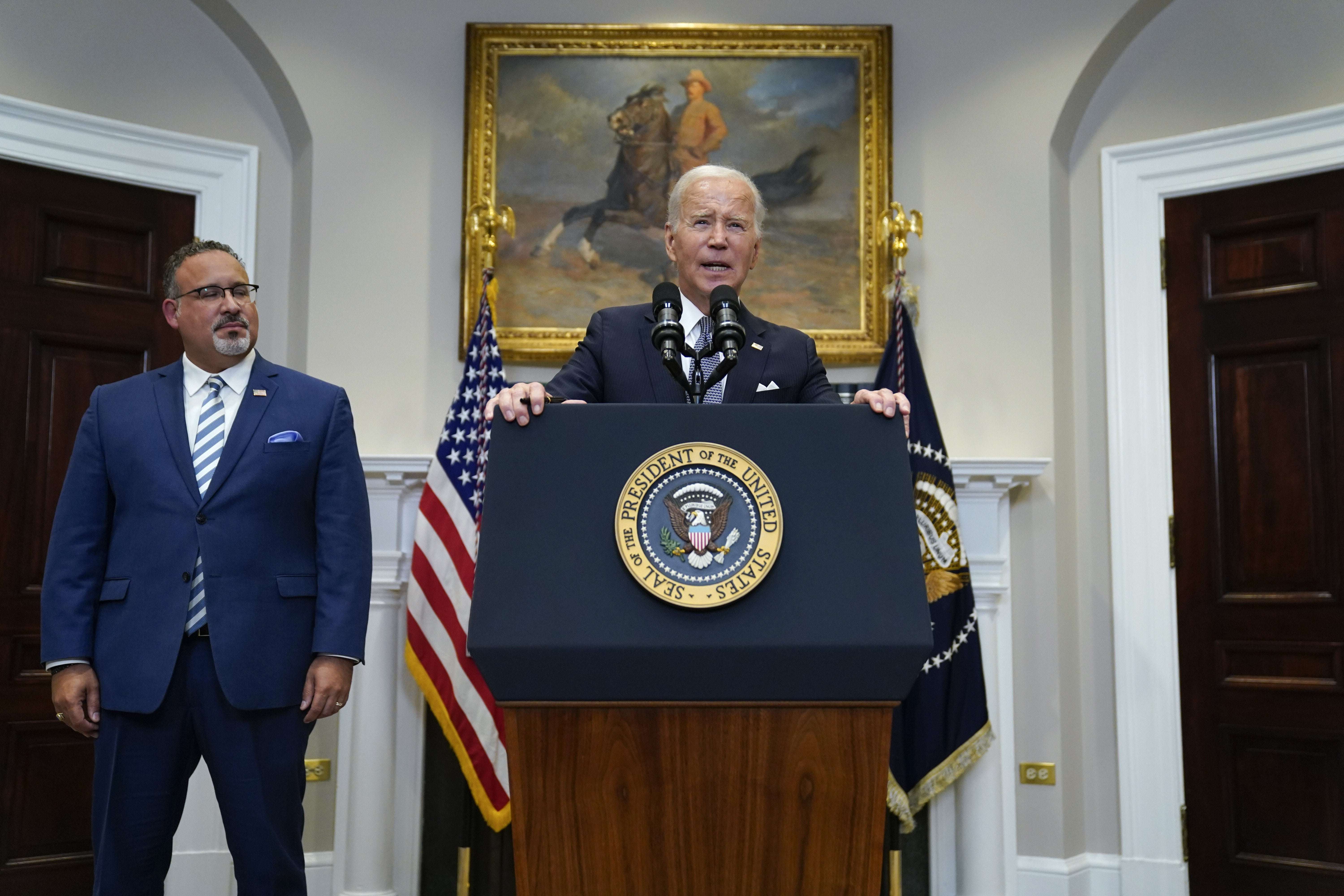 image for Biden pushes new student loan repayment plan as bills loom for tens of millions