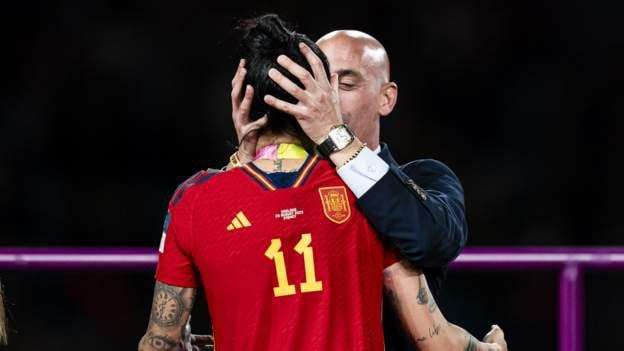 image for Jenni Hermoso 'didn't consent' to Luis Rubiales kiss as Spain players refuse to play