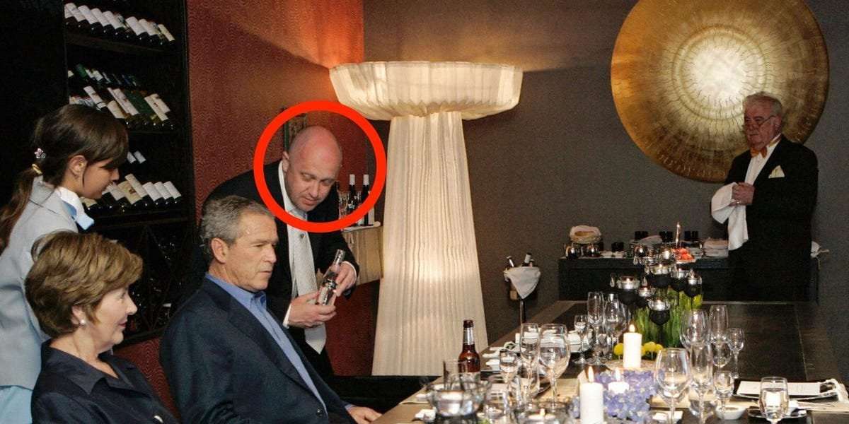 image for George W. Bush says it was 'shocking' to learn that Yevgeny Prigozhin once served him dinner in St. Petersburg: 'All I know is I survived'