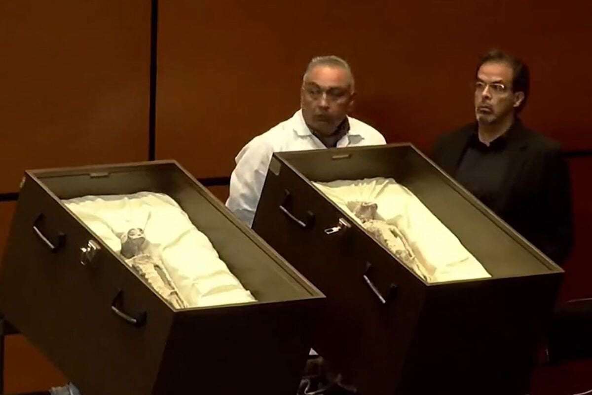 image for "Non-human" alien corpses displayed at Mexico's Congress, believed to be 1,000 years-old