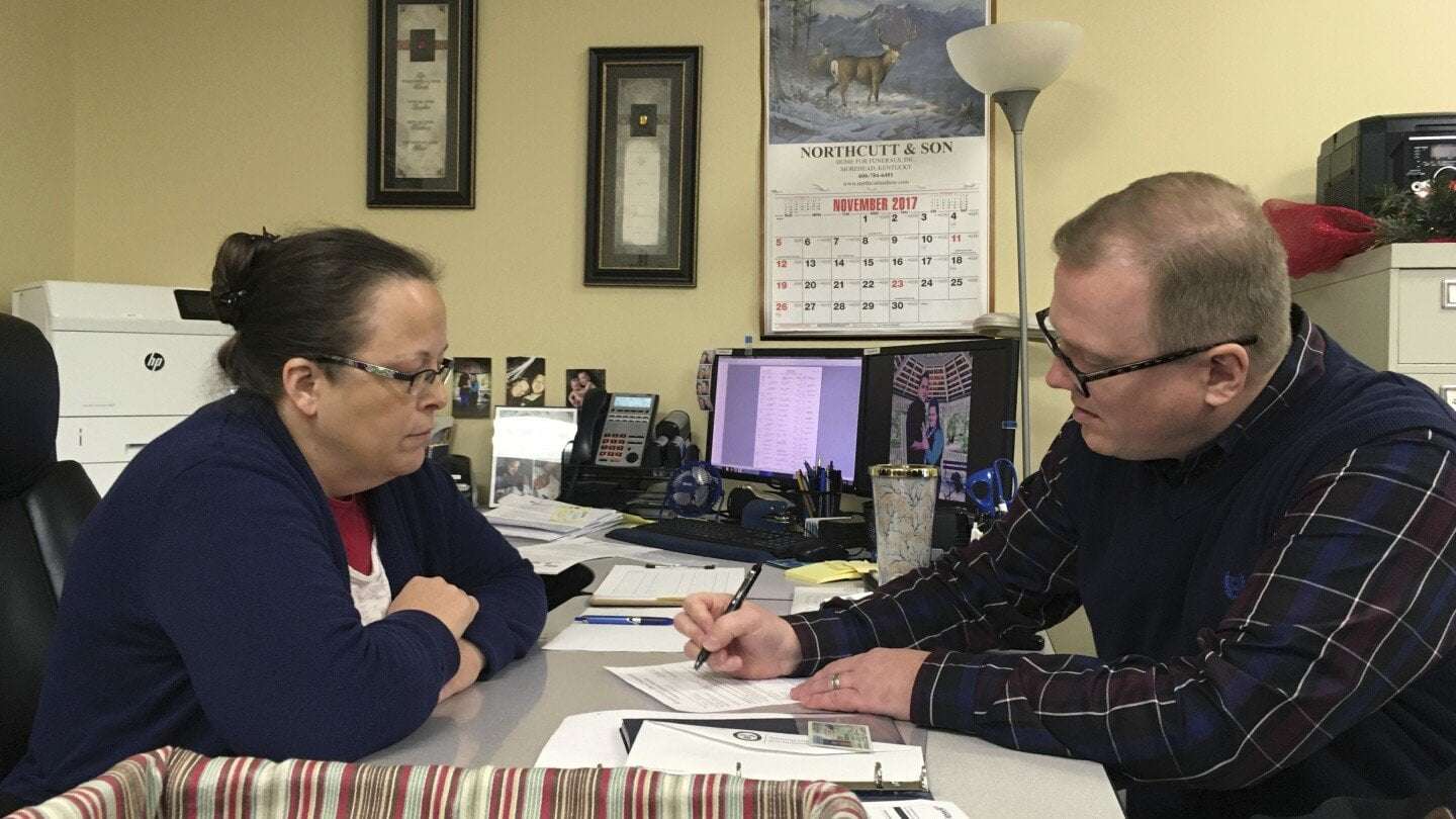 image for Jury awards $100,000 to Kentucky couple denied marriage license by ex-County Clerk Kim Davis