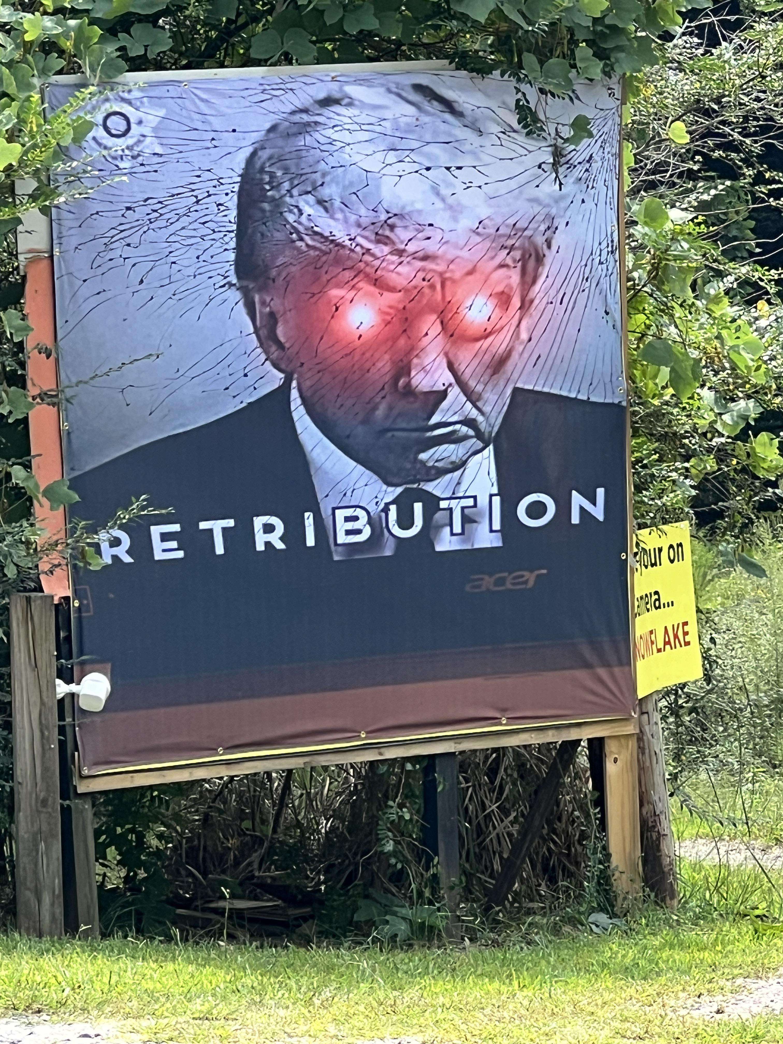 image showing Picture of my neighbors front yard political billboard.