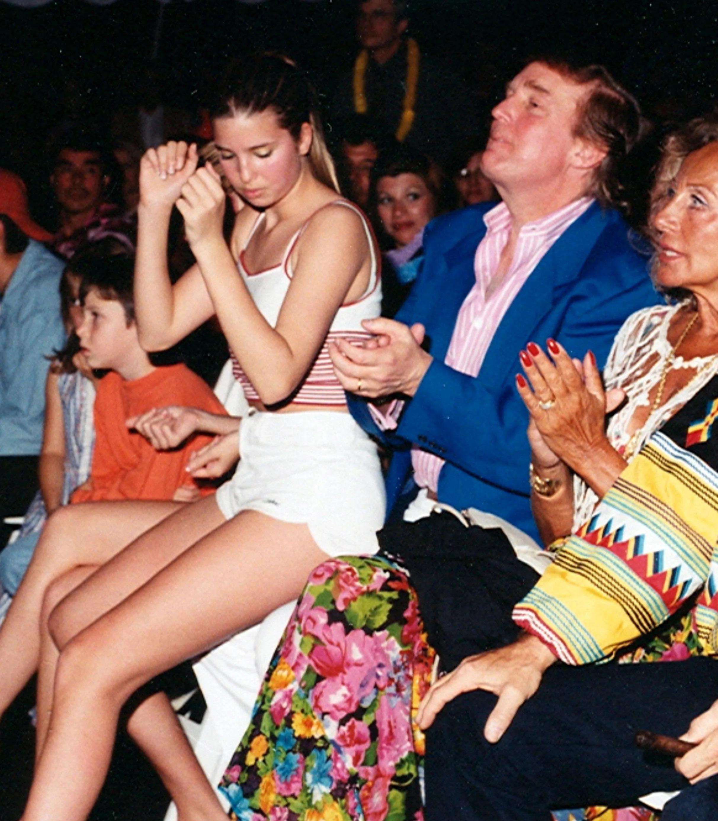 image showing Ivanka & Donald Trump At A Beach Boys Concert (Palm Beach, 1996)