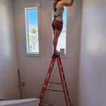image for I found my wife painting like this on a ladder today. I'll be buying her a taller ladder tomorrow.
