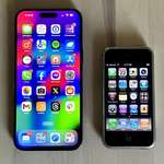 image for iPhone 14 Pro Max alongside its 1st-gen ancestor