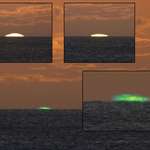 image for Captured a green "flash" at sunset, a atmospheric phenomenon. Taken in Bonaire, Dutch Caribbean.