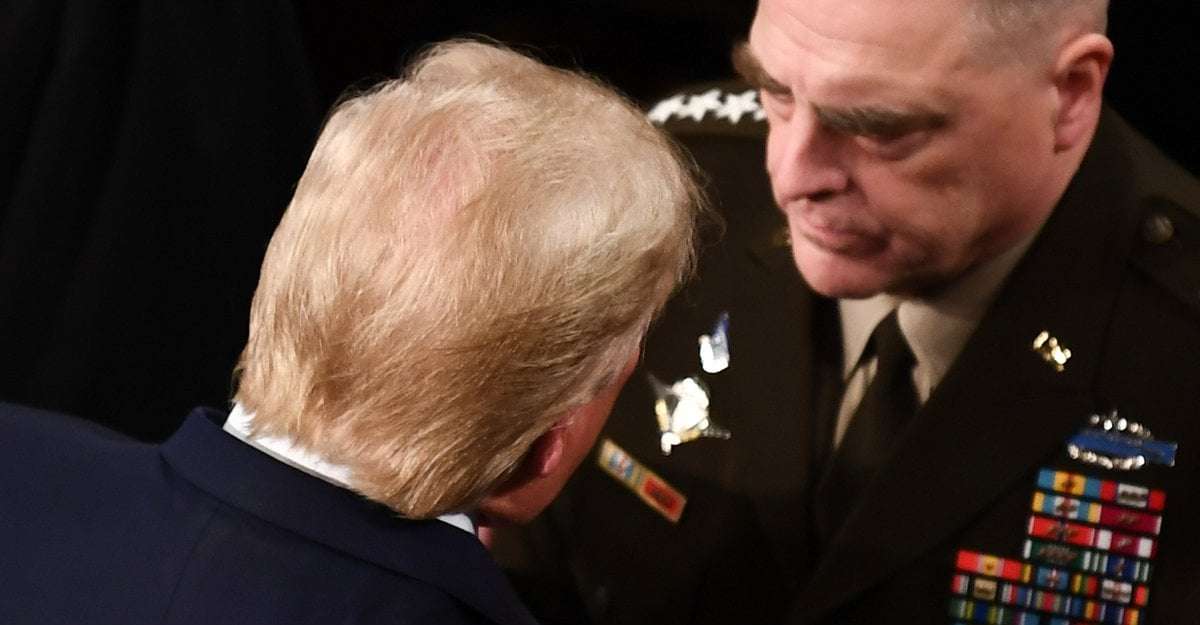 image for Trump Floats the Idea of Executing Joint Chiefs Chairman Milley