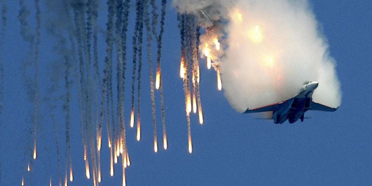 image for Russia's air force has lost 90 planes in Ukraine and is becoming less formidable by overworking its jets, UK intel says