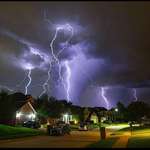 image for My photographer friend took this picture of a lightning storm.