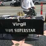 image for WWE veteran Virgil selling merch at Vince McMahon's star in Hollywood