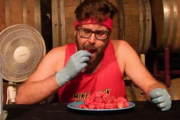 image for Watch: Canadian man eats 135 Carolina reaper peppers in one sitting