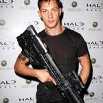 image for Tom Hardy holding a DMR from Halo