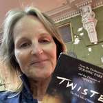 image for Selfie by Helen Hunt after she found a copy of Twister while thrift shopping