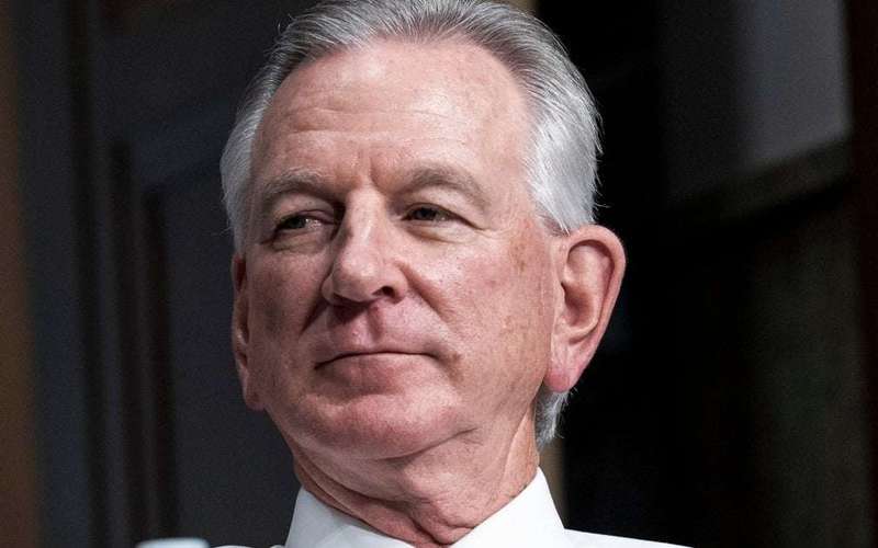 image for Sen. Tommy Tuberville won't lift his military blockade amid Israel-Hamas conflict
