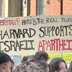 image for Cambridge, Massachusetts at a Harvard protest