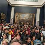 image for Louvre visitors waiting their turn to see the Mona Lisa close up