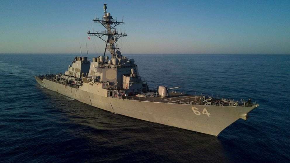 image for US Navy destroyer in Red Sea shoots down cruise missiles fired by Houthis in Yemen: Pentagon