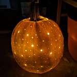 image for I drilled holes in a pumpkin and put a 700 lumen LED inside