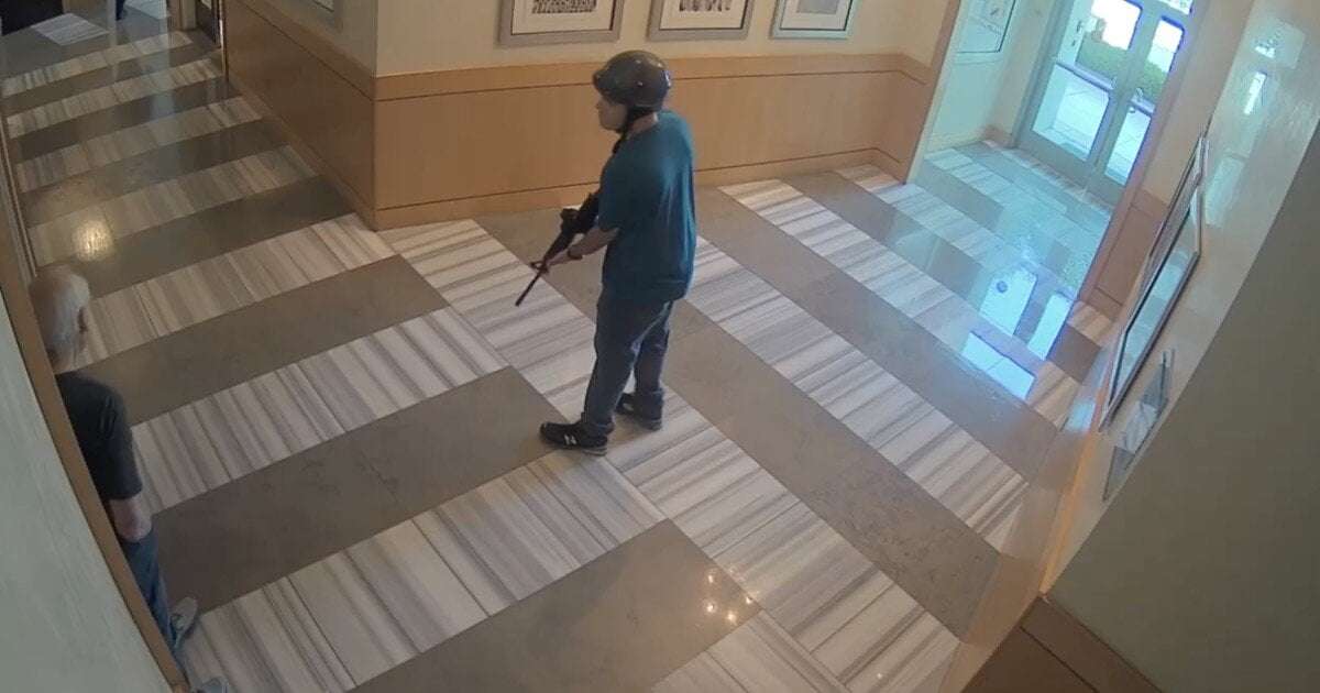 image for Surveillance video shows suspected gunman shooting inside of Las Vegas luxury condo complex