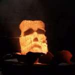 image for The face of Robert E Lee, as a bronze of the pro-slavery leader is melted down in Charlottesville