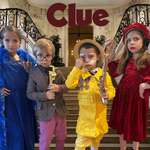 image for My wife dressed up our kids and the neighbors kids as the characters from The Clue game