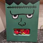 image for This is Frank. He's going to help me prevent kids from dumping all the candy in their bag.