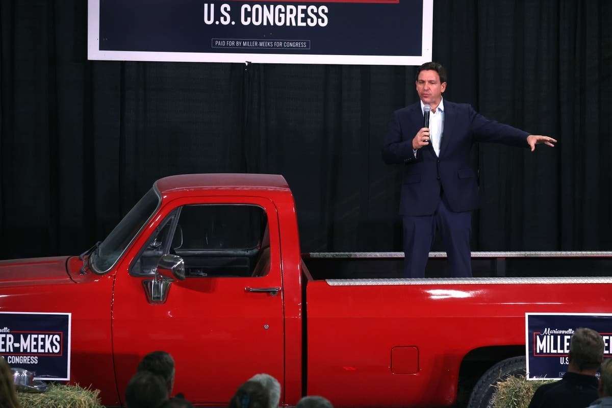 image for DeSantis denies wearing heels after being confronted with viral video