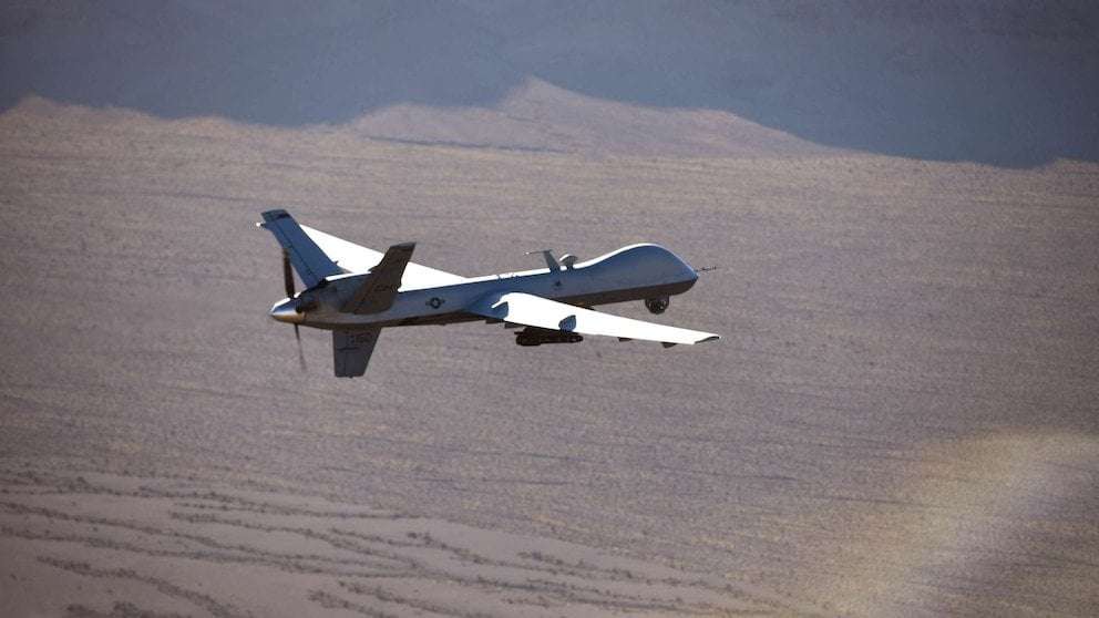image for US Reaper drone shot down near Yemen by Iranian-backed Houthi militants, defense official says