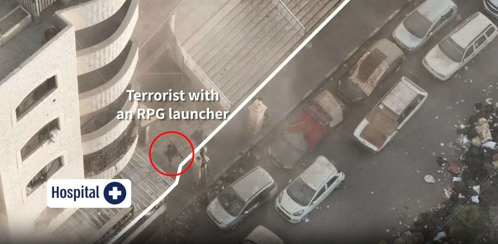 image for IDF releases footage of Hamas firing RPG from Gaza City hospital