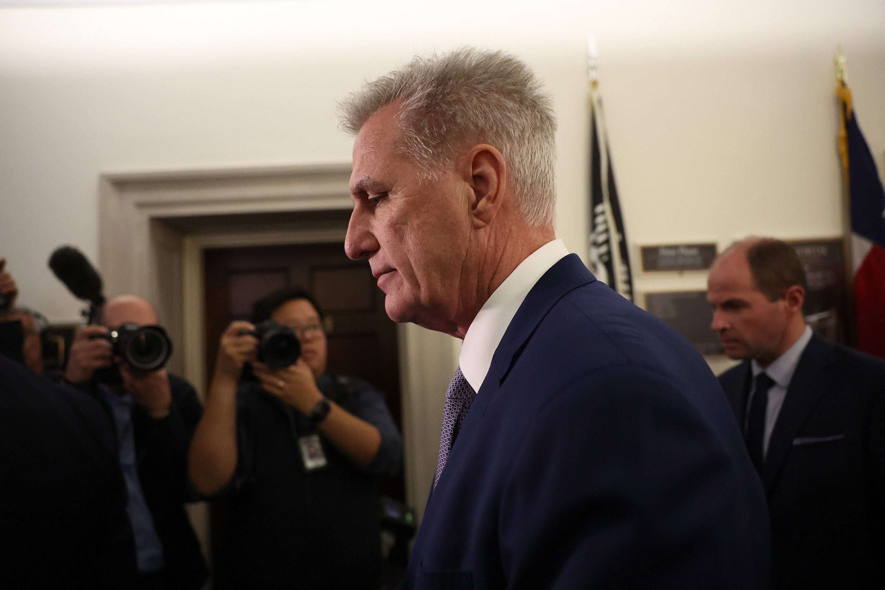 image for Kevin McCarthy 'Shoves' Republican Colleague, Sparking Chase