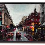 image for A painting I recently finished of Oxford street in the rain