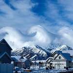 image for Wave clouds capping mountains in Utah