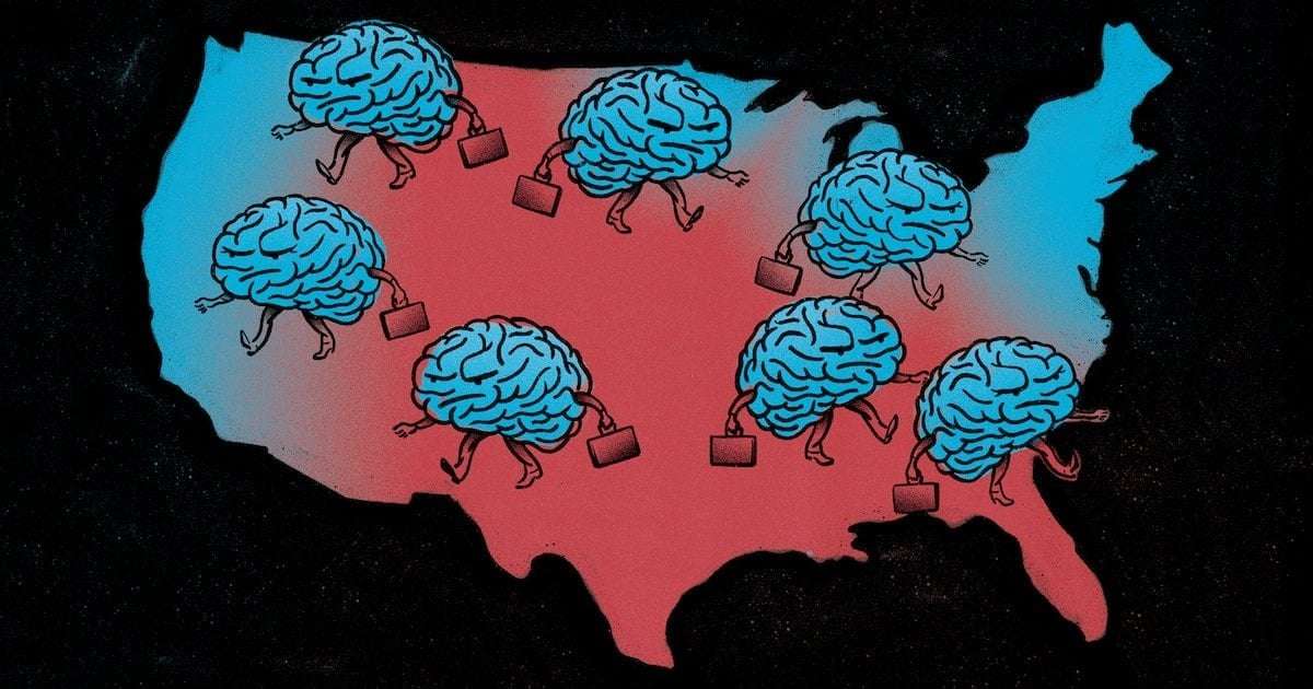 image for The Red State Brain Drain Isn’t Coming. It’s Happening Right Now.