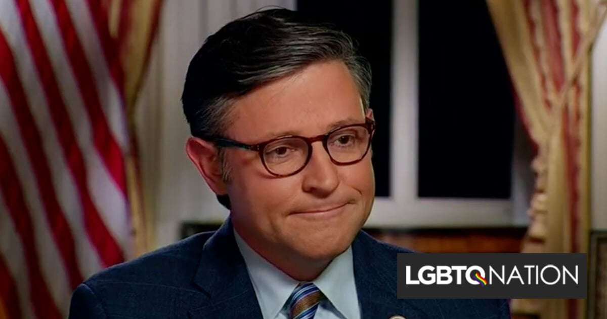 image for Mike Johnson says his pals would use trans laws to spy on naked girls
